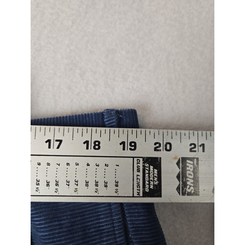 Hertling Mens Corduroy Pants Usa Hemmed Size 40 Cotton Blue - Picture 4 of 10